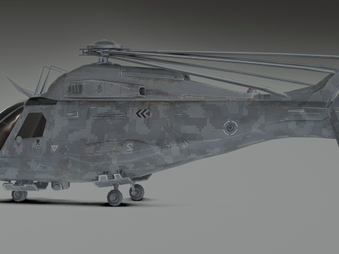 Millitary Helicopter - Photorealistic 3D 模型