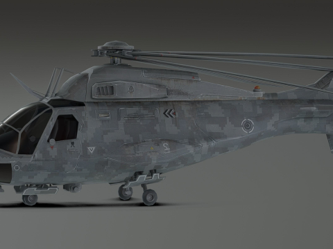 Millitary Helicopter - Photorealistic 3D 模型