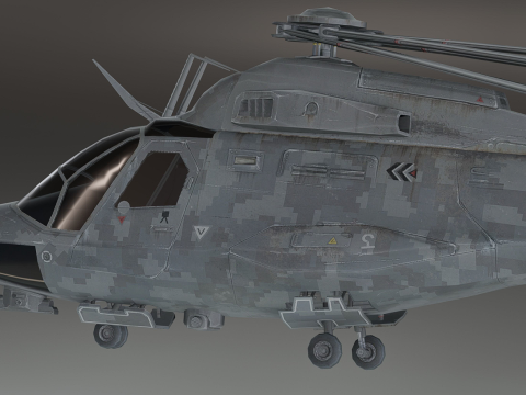 Millitary Helicopter - Photorealistic 3D 模型