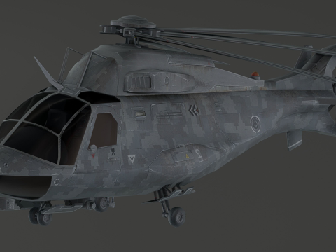 Millitary Helicopter - Photorealistic 3D 模型