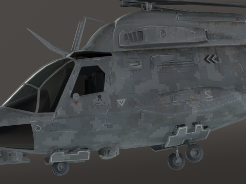 Millitary Helicopter - Photorealistic 3D 模型
