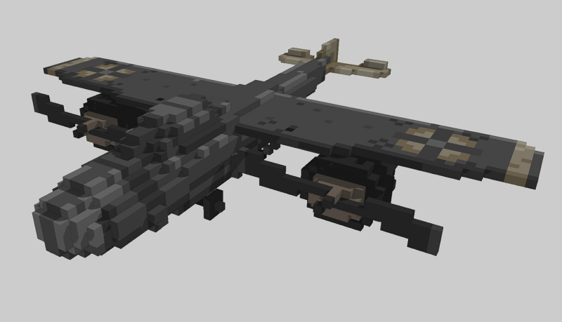 Plane Pixel Art Model 3D .c4d .max .obj .3ds .fbx .stl .blend