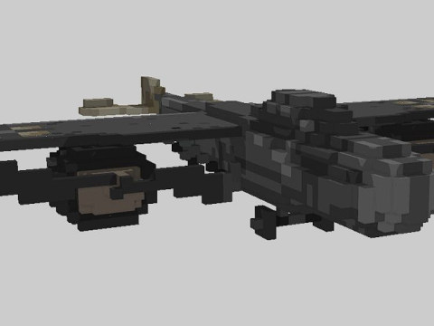 Plane Pixel Art Model 3D
