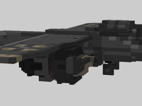 Plane Pixel Art Model 3D