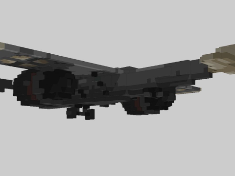 Plane Pixel Art Model 3D