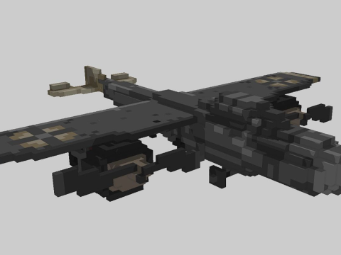 Plane Pixel Art Model 3D