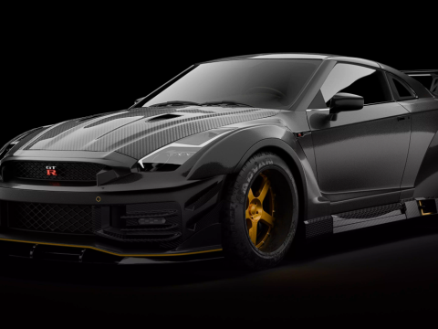 닛산 GT-R Nismo 2016 고성능 스포츠카 3D 모델