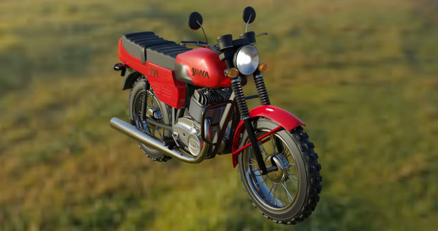 Jawa350 3D 모델 .c4d .max .obj .3ds .fbx .stl .blend 