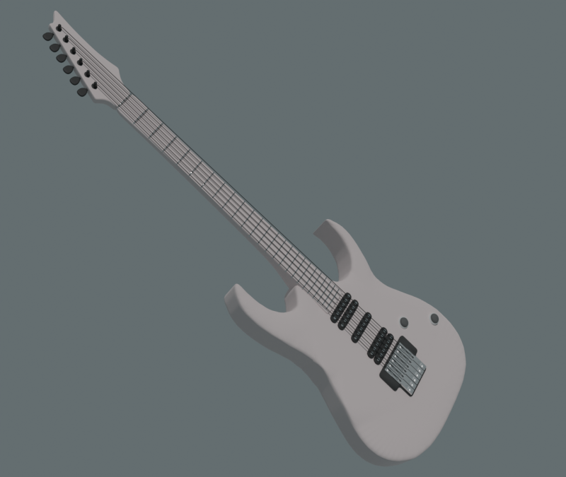 Electric guitar Modello 3D .c4d .max .obj .3ds .fbx .stl .blend 