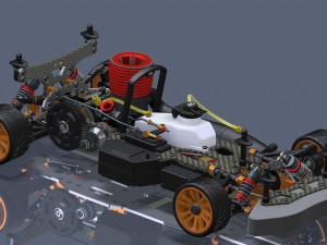 Radio remote control car model scale 1-10 Model 3D