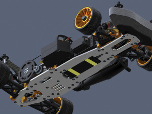 Radio remote control car model scale 1-10 3D Model
