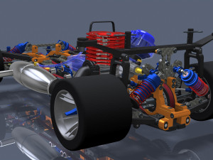 Radio remote control car model 3D Model