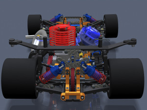 Radio remote control car model 3D Model