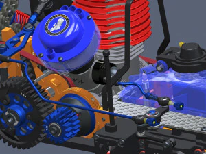Radio remote control car model 3D Model