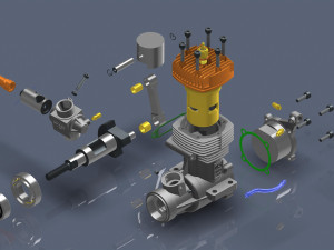 Model engine Model 3D