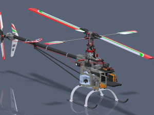 Helicóptero RC Modelo 3D