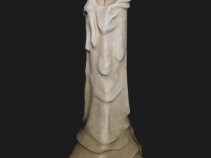 Semi realistic three melted candles 3D Модель