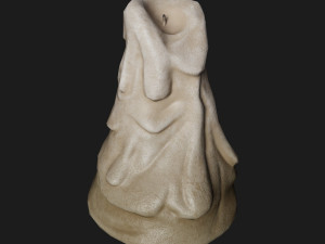 Semi realistic three melted candles 3D Модель