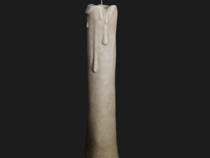 Semi realistic three melted candles 3D Модель