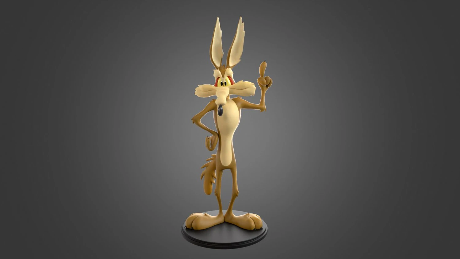 Wile E Coyote 3D Print Model .c4d .max .obj .3ds .fbx .stl .blend 