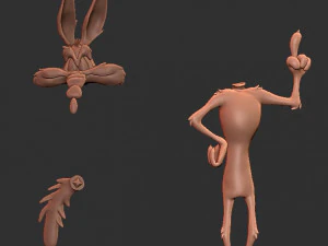 Wile E Coyote 3D Print Model