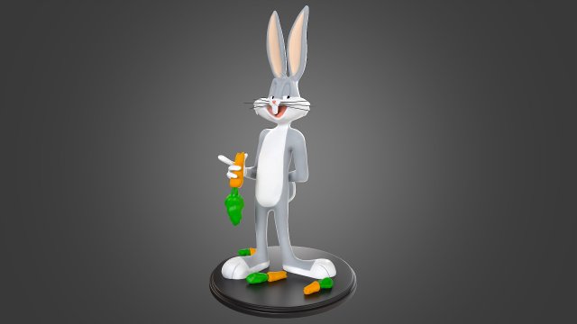 Bugs Bunny for printing Model Cetak 3D .c4d .max .obj .3ds .fbx .stl .blend