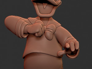Donald Duck for printing Model Cetak 3D