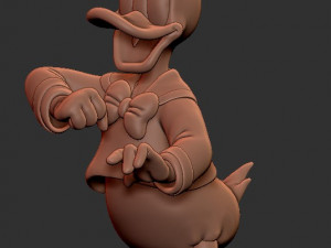 Donald Duck for printing Model Cetak 3D