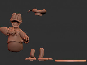 Donald Duck for printing Model Cetak 3D