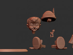 Pinocchio for printing 3D Принт Модель