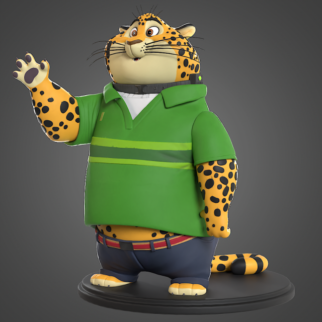 Clawhauser Zootopia for printing Model do druku 3D .c4d .max .obj .3ds .fbx .stl .blend 