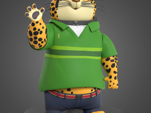 Clawhauser Zootopia for printing Model do druku 3D