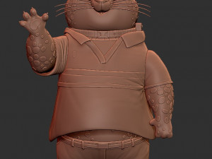 Clawhauser Zootopia for printing Model do druku 3D