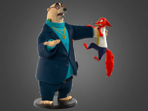 Eisbär und Nick Wilde von Zootopia zum Ausdrucken 3D Druckmodell