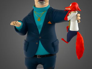 Polar Bear and Nick Wilde from Zootopia for printing 3D Принт Модель