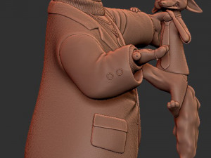 Polar Bear and Nick Wilde from Zootopia for printing 3D Принт Модель