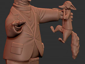 Polar Bear and Nick Wilde from Zootopia for printing 3D Print Model