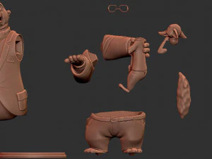 Polar Bear and Nick Wilde from Zootopia for printing 3D Print Model