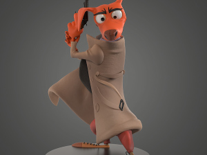 Detective Dog for printing 3D Baskı Modeli