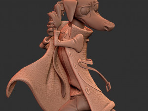 Detective Dog for printing 3D Baskı Modeli