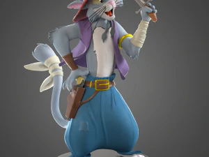 Kresk&oacute;wka kot piracki Model do druku 3D