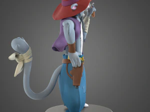 Cartoon Pirat Cat 3D Print Model