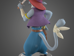 Cartoon Pirat Cat Modelo de impresión 3D