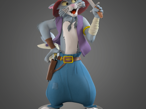 Cartoon Pirat Cat Modelo de impresión 3D