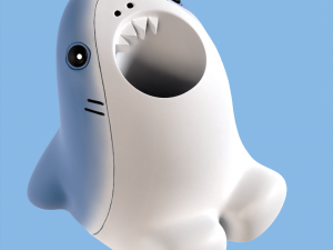 CARTOON SHARK PENCIL HOLDER-TOOTH BRUSH HOLDER 3D Print Model