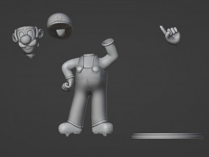 Luigi Model Cetak 3D