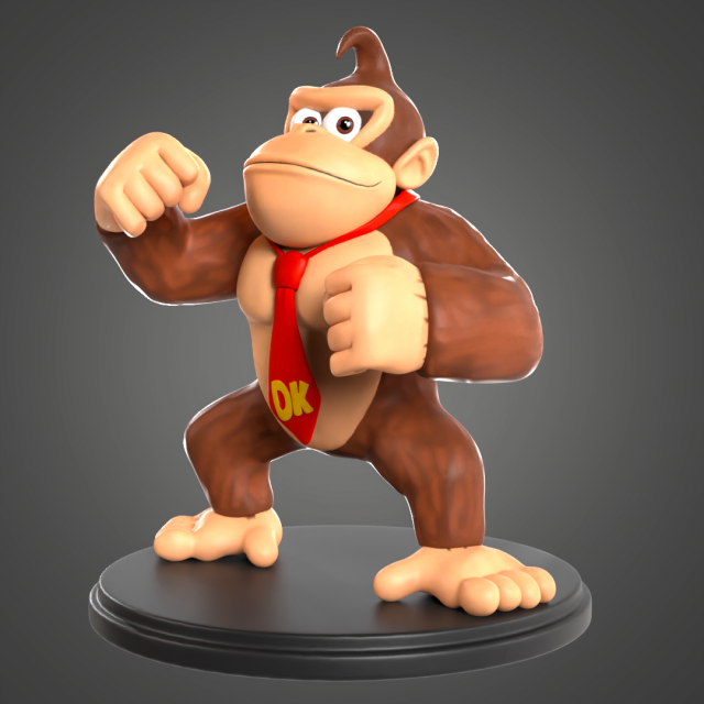 Doney Kong 3D 프린트 모델 .c4d .max .obj .3ds .fbx .stl .blend 