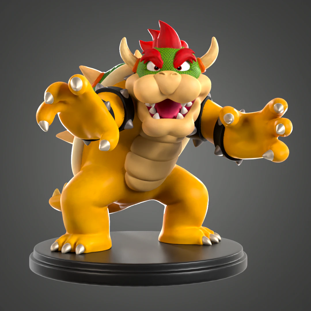 Bowser 3D Print Model .c4d .max .obj .3ds .fbx .stl .blend 