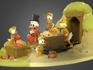 Duck Tales Diorama Modelo de impresión 3D