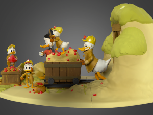 Duck Tales Diorama 3D Принт Модель
